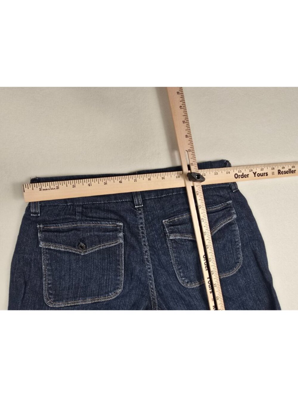 Fossil Womens Flare Leg Denim Jeans Size 29 98% Cotton Dark Wash - Picture 5 of 6